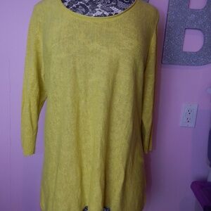 Eileen Fisher Scoop Neck Linen Sweater Size XL